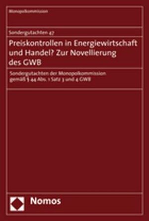 Buchcover Preiskontrollen in Energiewirtschaft und Handel? Zur Novellierung des GWB | Monopolkommission | EAN 9783832928667 | ISBN 3-8329-2866-9 | ISBN 978-3-8329-2866-7