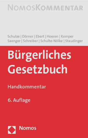 Buchcover Bürgerliches Gesetzbuch | Reiner Schulze | EAN 9783832946777 | ISBN 3-8329-4677-2 | ISBN 978-3-8329-4677-7