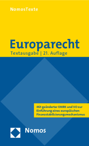 Buchcover Europarecht  | EAN 9783832958602 | ISBN 3-8329-5860-6 | ISBN 978-3-8329-5860-2