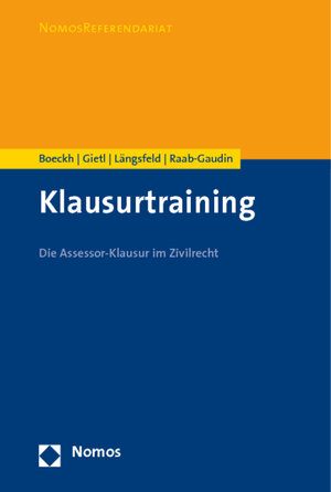 Buchcover Klausurtraining | Walter Boeckh | EAN 9783832967031 | ISBN 3-8329-6703-6 | ISBN 978-3-8329-6703-1