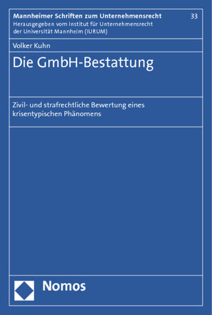 Buchcover Die GmbH-Bestattung | Volker Kuhn | EAN 9783832970017 | ISBN 3-8329-7001-0 | ISBN 978-3-8329-7001-7