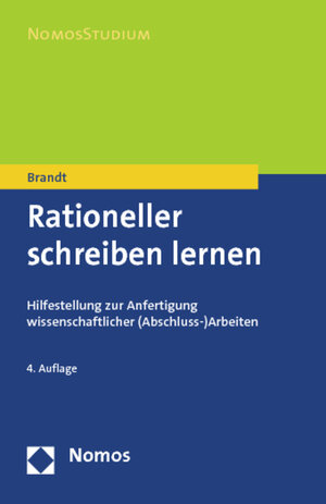 Buchcover Rationeller schreiben lernen | Edmund Brandt | EAN 9783832970789 | ISBN 3-8329-7078-9 | ISBN 978-3-8329-7078-9