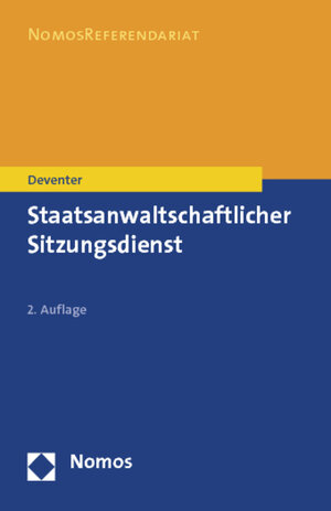 Buchcover Staatsanwaltschaftlicher Sitzungsdienst | Anton Deventer | EAN 9783832977924 | ISBN 3-8329-7792-9 | ISBN 978-3-8329-7792-4