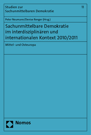 Buchcover Sachunmittelbare Demokratie im interdisziplinären und internationalen Kontext 2010/2011  | EAN 9783832978938 | ISBN 3-8329-7893-3 | ISBN 978-3-8329-7893-8