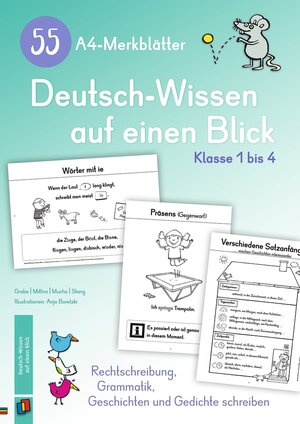 Buchcover 55 A4-Merkblätter Deutsch-Wissen auf einen Blick – Klasse 1 bis 4 | Andrea Mucha | EAN 9783834640000 | ISBN 3-8346-4000-X | ISBN 978-3-8346-4000-0