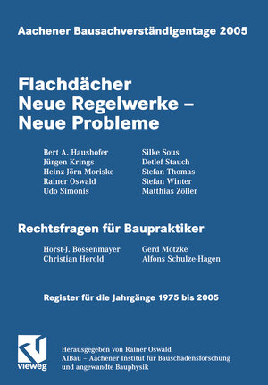 Buchcover Aachener Bausachverständigentage 2005 | EAN 9783834800626 | ISBN 3-8348-0062-7 | ISBN 978-3-8348-0062-6