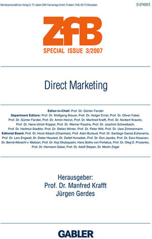 Buchcover Direct Marketing  | EAN 9783834907288 | ISBN 3-8349-0728-6 | ISBN 978-3-8349-0728-8