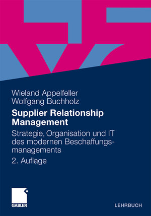 Buchcover Supplier Relationship Management | Wieland Appelfeller | EAN 9783834918093 | ISBN 3-8349-1809-1 | ISBN 978-3-8349-1809-3