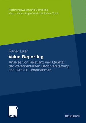 Buchcover Value Reporting | Rainer Laier | EAN 9783834930231 | ISBN 3-8349-3023-7 | ISBN 978-3-8349-3023-1