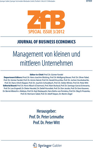 Buchcover Management von kleinen und mittleren Unternehmen  | EAN 9783834934505 | ISBN 3-8349-3450-X | ISBN 978-3-8349-3450-5