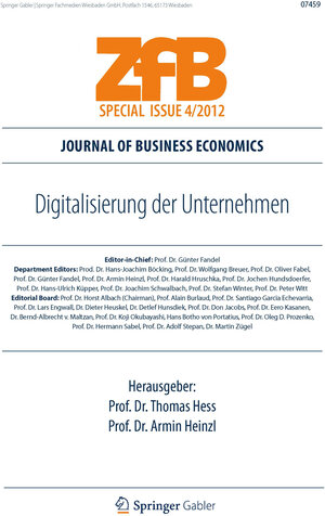 Buchcover Digitalisierung der Unternehmen  | EAN 9783834934512 | ISBN 3-8349-3451-8 | ISBN 978-3-8349-3451-2