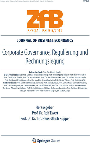 Buchcover Corporate Governance, Regulierung und Rechnungslegung  | EAN 9783834934529 | ISBN 3-8349-3452-6 | ISBN 978-3-8349-3452-9