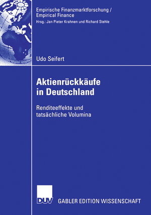 Buchcover Aktienrückkäufe in Deutschland | Udo Seifert | EAN 9783835005853 | ISBN 3-8350-0585-5 | ISBN 978-3-8350-0585-3