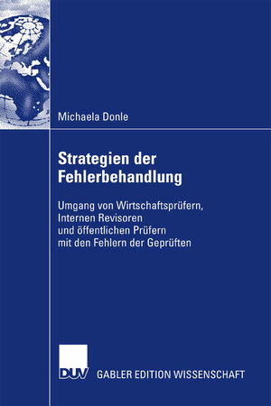Buchcover Strategien der Fehlerbehandlung | Michaela Donle | EAN 9783835007130 | ISBN 3-8350-0713-0 | ISBN 978-3-8350-0713-0