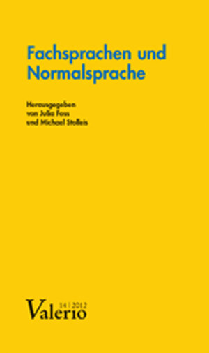 Buchcover Fachsprachen und Normalsprache  | EAN 9783835310803 | ISBN 3-8353-1080-1 | ISBN 978-3-8353-1080-3