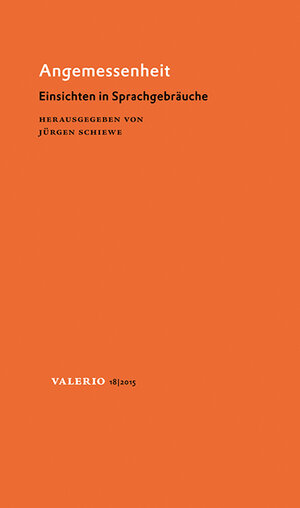Buchcover Angemessenheit  | EAN 9783835315938 | ISBN 3-8353-1593-5 | ISBN 978-3-8353-1593-8