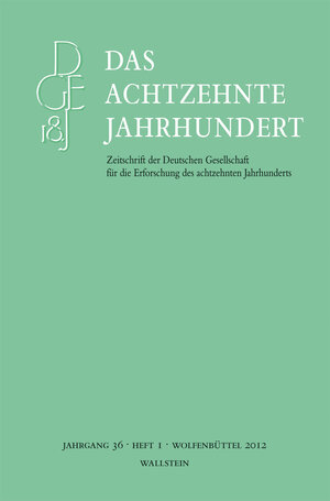 Buchcover Das achtzehnte Jahrhundert 36/1  | EAN 9783835322530 | ISBN 3-8353-2253-2 | ISBN 978-3-8353-2253-0