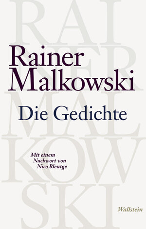 Buchcover Die Gedichte | Rainer Malkowski | EAN 9783835324596 | ISBN 3-8353-2459-4 | ISBN 978-3-8353-2459-6