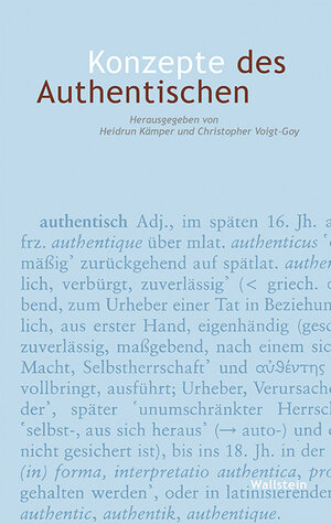Buchcover Konzepte des Authentischen  | EAN 9783835330979 | ISBN 3-8353-3097-7 | ISBN 978-3-8353-3097-9