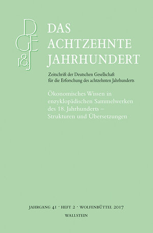 Buchcover Das achtzehnte Jahrhundert 41/2  | EAN 9783835331488 | ISBN 3-8353-3148-5 | ISBN 978-3-8353-3148-8