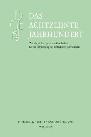 Buchcover Das achtzehnte Jahrhundert 42/1  | EAN 9783835331815 | ISBN 3-8353-3181-7 | ISBN 978-3-8353-3181-5