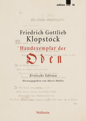 Buchcover Handexemplar der »Oden« | Friedrich Gottlieb Klopstock | EAN 9783835337640 | ISBN 3-8353-3764-5 | ISBN 978-3-8353-3764-0