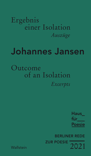 Buchcover Ergebnis einer Isolation | Johannes Jansen | EAN 9783835346659 | ISBN 3-8353-4665-2 | ISBN 978-3-8353-4665-9