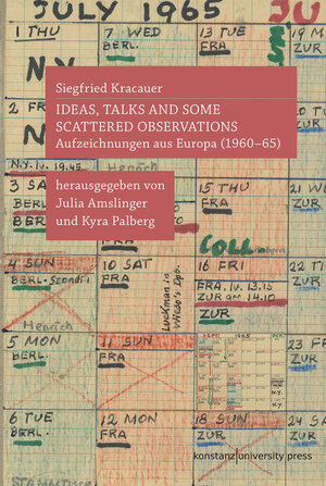 Buchcover Ideas, talks and some scattered observations | Siegfried Kracauer | EAN 9783835391512 | ISBN 3-8353-9151-8 | ISBN 978-3-8353-9151-2