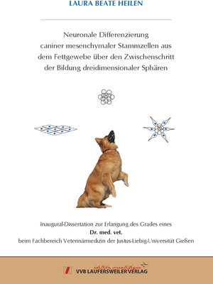 Buchcover Neuronale Differenzierung caniner mesenchymaler Stammzellen aus dem Fettgewebe über den Zwischenschritt der Bildung dreidimensionaler Sphären | Laura Beate Heilen | EAN 9783835969667 | ISBN 3-8359-6966-8 | ISBN 978-3-8359-6966-7