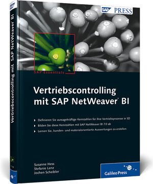 Buchcover Vertriebscontrolling mit SAP NetWeaver BI | Susanne Hess | EAN 9783836211994 | ISBN 3-8362-1199-8 | ISBN 978-3-8362-1199-4