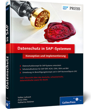 Buchcover Datenschutz in SAP-Systemen | Volker Lehnert | EAN 9783836216852 | ISBN 3-8362-1685-X | ISBN 978-3-8362-1685-2