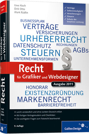 Buchcover Recht für Grafiker und Webdesigner, Ausgabe 2011 | Uwe Koch | EAN 9783836217057 | ISBN 3-8362-1705-8 | ISBN 978-3-8362-1705-7