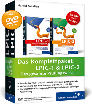 Buchcover Das Komplettpaket LPIC-1 & LPIC-2 | Harald Maaßen | EAN 9783836217866 | ISBN 3-8362-1786-4 | ISBN 978-3-8362-1786-6