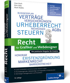 Buchcover Recht für Grafiker und Webdesigner | Uwe Koch | EAN 9783836218443 | ISBN 3-8362-1844-5 | ISBN 978-3-8362-1844-3