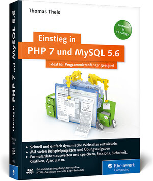 Buchcover Einstieg in PHP 7 und MySQL 5.6 | Thomas Theis | EAN 9783836239004 | ISBN 3-8362-3900-0 | ISBN 978-3-8362-3900-4