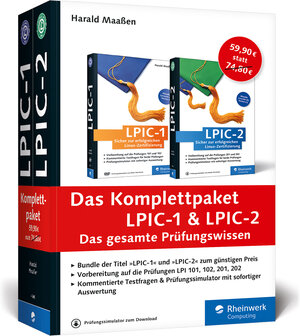 Buchcover Das Komplettpaket LPIC-1 und LPIC-2 | Harald Maaßen | EAN 9783836245005 | ISBN 3-8362-4500-0 | ISBN 978-3-8362-4500-5