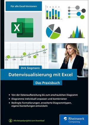 Buchcover Datenvisualisierung mit Excel / Rheinwerk Computing | Dirk Siegmann | EAN 9783836273336 | ISBN 3-8362-7333-0 | ISBN 978-3-8362-7333-6