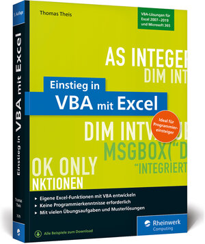 Buchcover Einstieg in VBA mit Excel | Thomas Theis | EAN 9783836276795 | ISBN 3-8362-7679-8 | ISBN 978-3-8362-7679-5
