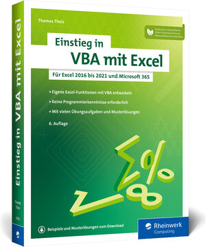 Buchcover Einstieg in VBA mit Excel | Thomas Theis | EAN 9783836290593 | ISBN 3-8362-9059-6 | ISBN 978-3-8362-9059-3