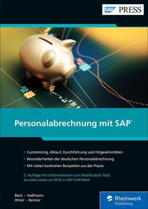 Buchcover Personalabrechnung mit SAP | Angelika Beck | EAN 9783836295512 | ISBN 3-8362-9551-2 | ISBN 978-3-8362-9551-2