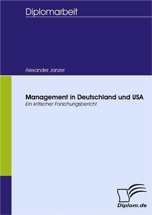 Buchcover Management in Deutschland und USA | Alexander Janzer | EAN 9783836653022 | ISBN 3-8366-5302-8 | ISBN 978-3-8366-5302-2