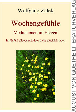 Buchcover Wochengefühle | Wolfgang Zidek | EAN 9783837222128 | ISBN 3-8372-2212-8 | ISBN 978-3-8372-2212-8