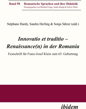 Buchcover Innovatio et traditio – Renaissance(n) in der Romania  | EAN 9783838208411 | ISBN 3-8382-0841-2 | ISBN 978-3-8382-0841-1