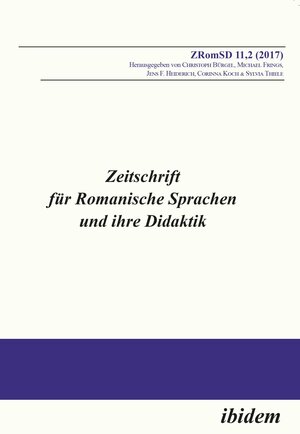 Buchcover Zeitschrift für Romanische Sprachen und ihre Didaktik  | EAN 9783838211718 | ISBN 3-8382-1171-5 | ISBN 978-3-8382-1171-8