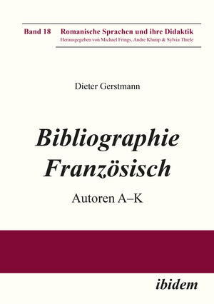 Buchcover Bibliographie Französisch | Dieter Gerstmann | EAN 9783838213224 | ISBN 3-8382-1322-X | ISBN 978-3-8382-1322-4