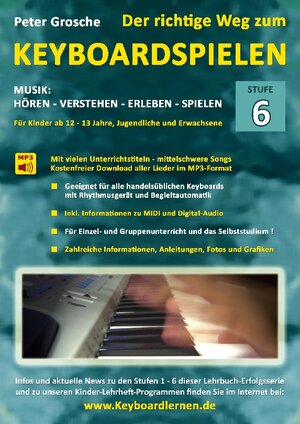 Buchcover Der richtige Weg zum Keyboardspielen (Stufe 6) | Peter Grosche | EAN 9783839172063 | ISBN 3-8391-7206-3 | ISBN 978-3-8391-7206-3