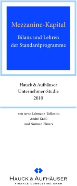 Buchcover Mezzanine-Kapital | Arno Lehmann Tolkmitt | EAN 9783839195161 | ISBN 3-8391-9516-0 | ISBN 978-3-8391-9516-1