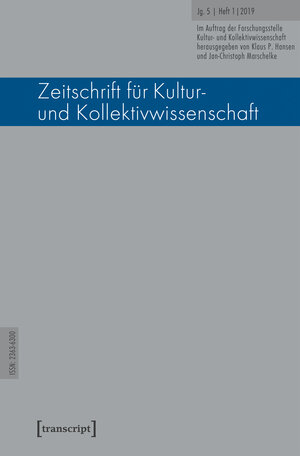 Buchcover Zeitschrift für Kultur- und Kollektivwissenschaft  | EAN 9783839444726 | ISBN 3-8394-4472-1 | ISBN 978-3-8394-4472-6