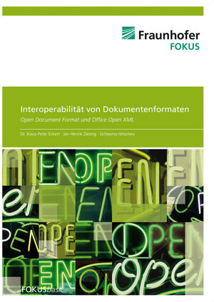 Buchcover Interoperabilität von Dokumentenformaten: Open Document Format und Office Open XML. | Klaus-Peter Eckert | EAN 9783839600306 | ISBN 3-8396-0030-8 | ISBN 978-3-8396-0030-6