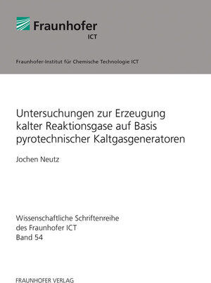 Buchcover Untersuchungen zur Erzeugung kalter Reaktionsgase auf Basis pyrotechnischer Kaltgasgeneratoren | Jochen Neutz | EAN 9783839605523 | ISBN 3-8396-0552-0 | ISBN 978-3-8396-0552-3